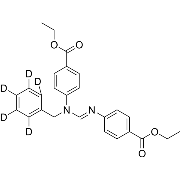 Ethyl 4-(((benzyl(4-(ethoxycarbonyl)phenyl)amino)methylene)amino)benzoate-d5